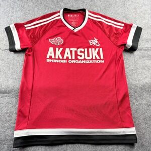 Naruto Akatsuki Soccer Jersey Mens Medium Red Short Sleeve Box Lunch‎ Exclusive